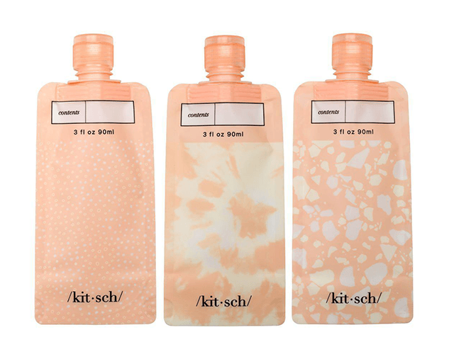 Refillable Travel Pouch 3pc Set - Blush