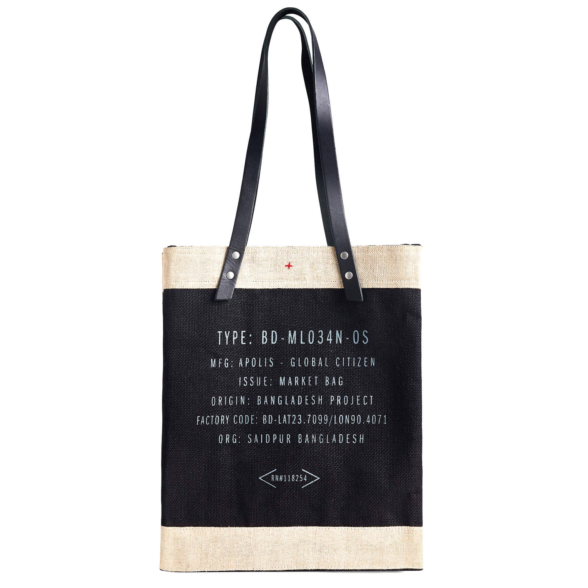 Apolis Lake Coeur d'Alene Market Tote in Black