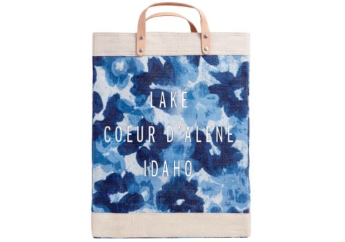 Apolis Lake Coeur d&#39;Alene Indigo Bloom Market Bag