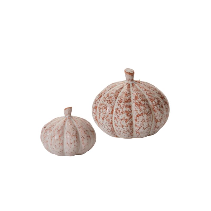 Orange Pumpkin Figurines - Set of 2