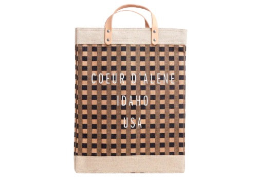 Apolis Coeur d&#39;Alene Black Gingham Market Bag