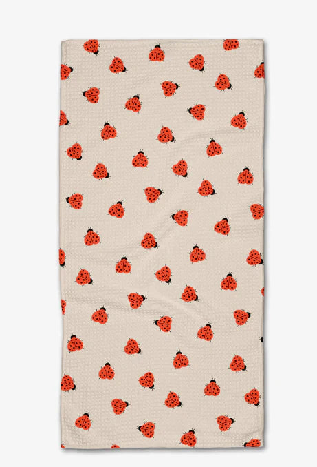 Love Bug Geometry Tea Towel